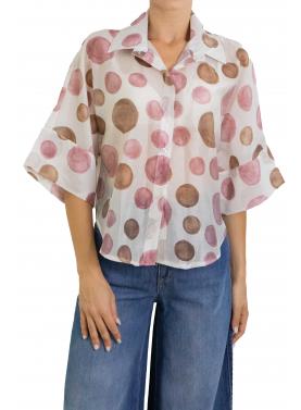 Camicia con pois grandi